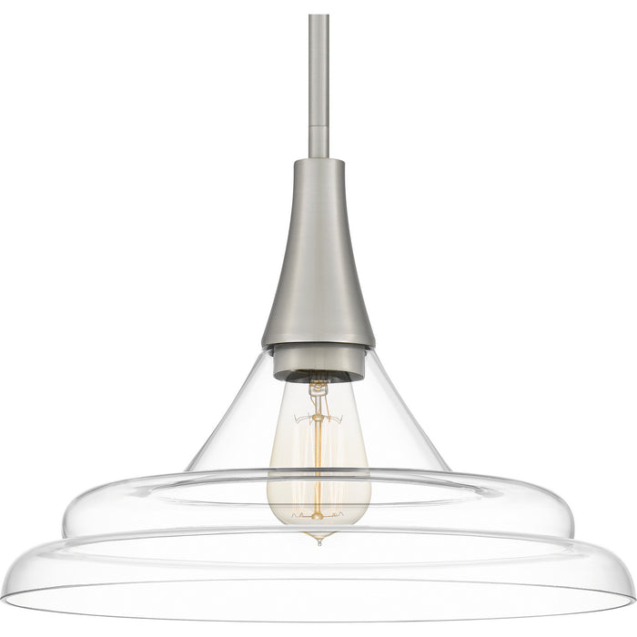 Quoizel QP5568BN One Light Pendant, Brushed Nickel