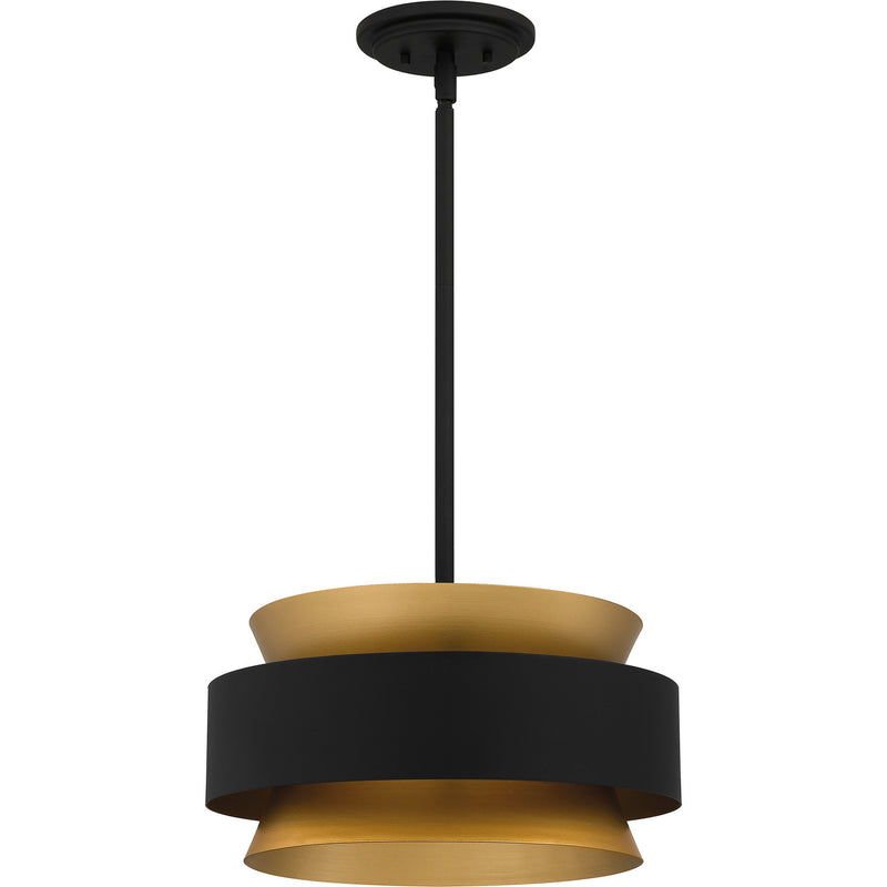Quoizel QP5570EK Three Light Pendant, Earth Black