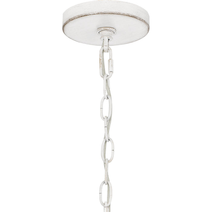 Quoizel QP5573AWH Four Light Pendant, Antique White