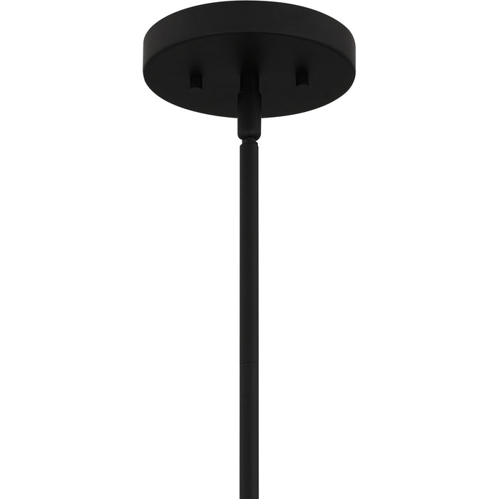 Quoizel QP5580MBK Three Light Pendant, Matte Black