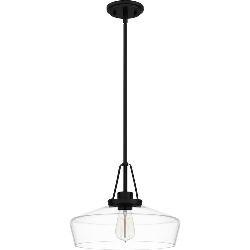 Quoizel QP5584MBK One Light Pendant, Matte Black
