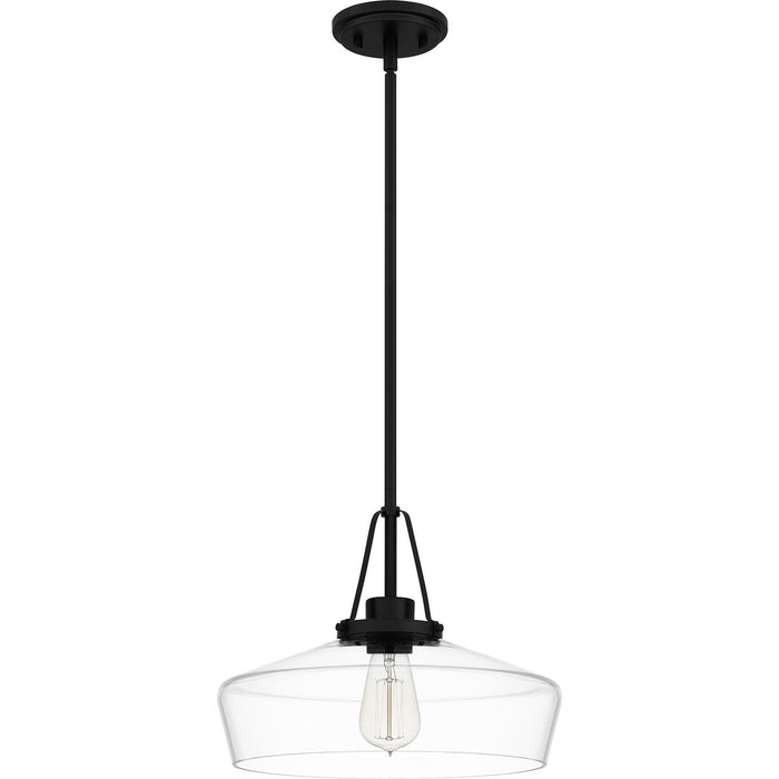 Quoizel QP5584MBK One Light Pendant, Matte Black