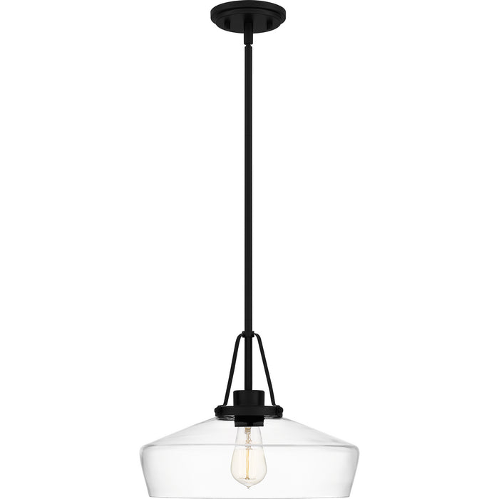 Quoizel QP5584MBK One Light Pendant, Matte Black