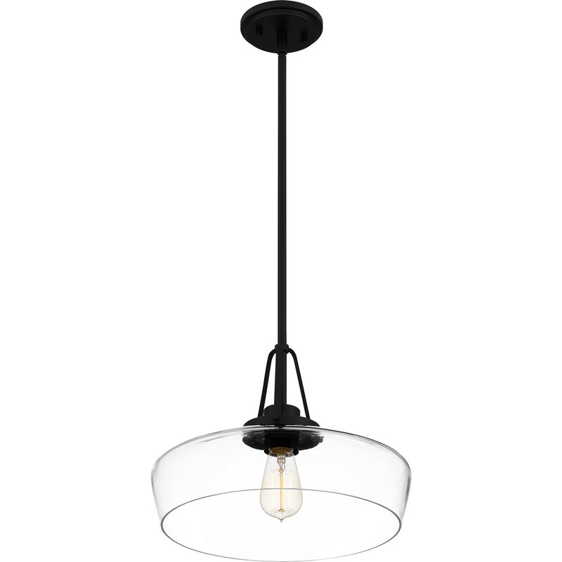 Quoizel QP5584MBK One Light Pendant, Matte Black