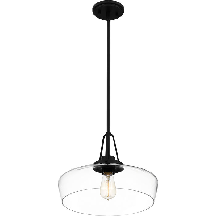 Quoizel QP5584MBK One Light Pendant, Matte Black