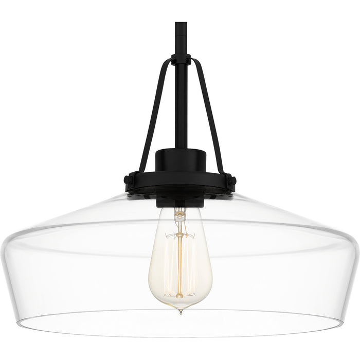 Quoizel QP5584MBK One Light Pendant, Matte Black