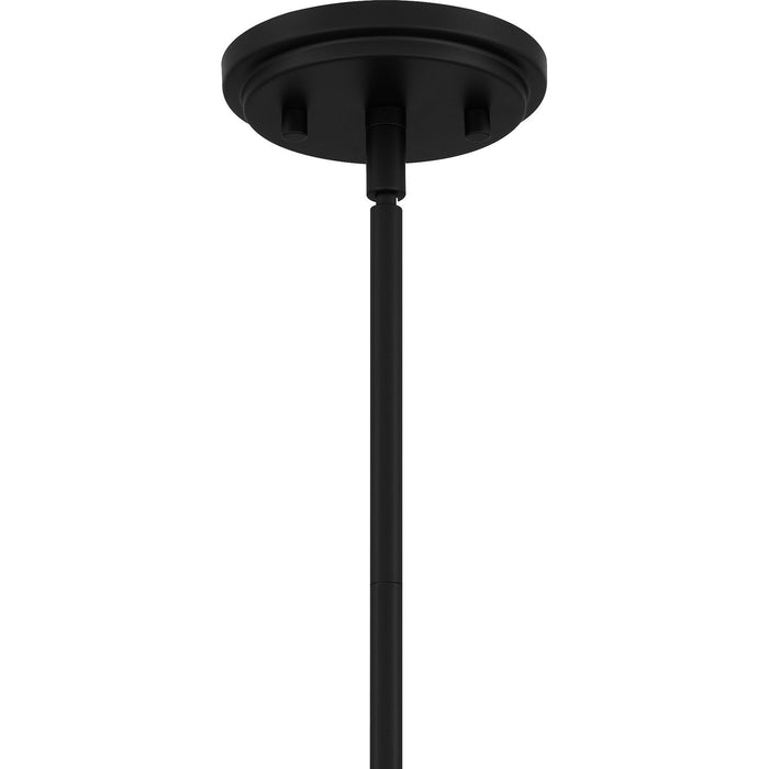 Quoizel QP5584MBK One Light Pendant, Matte Black