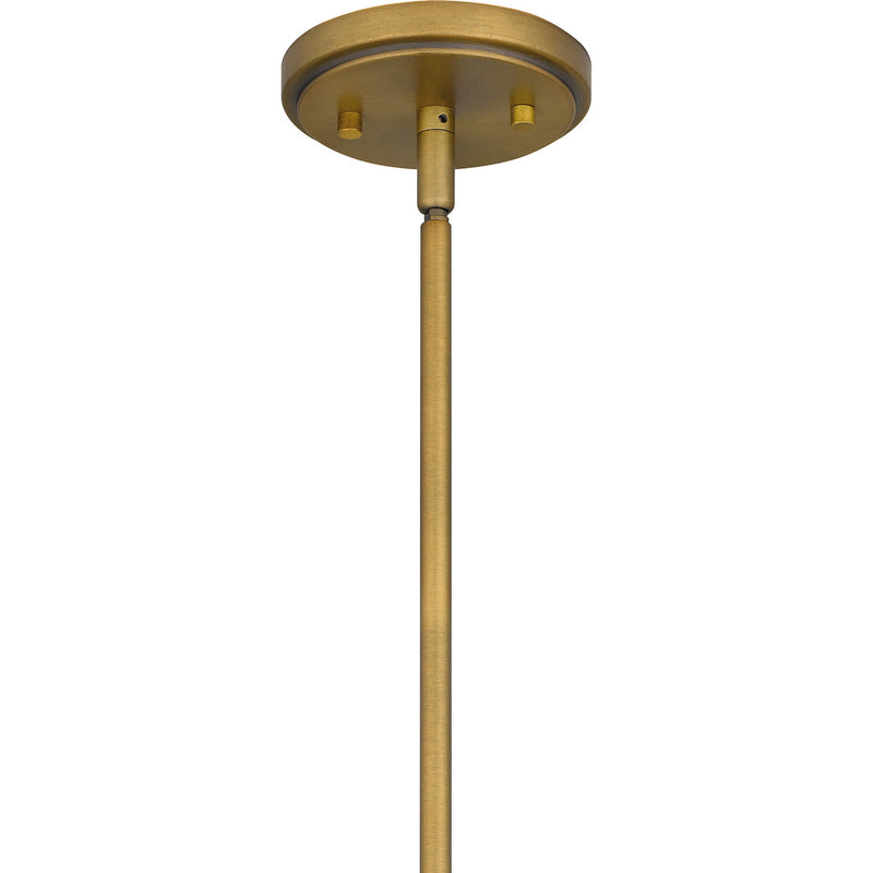 Quoizel QP5596AB Four Light Pendant, Aged Brass