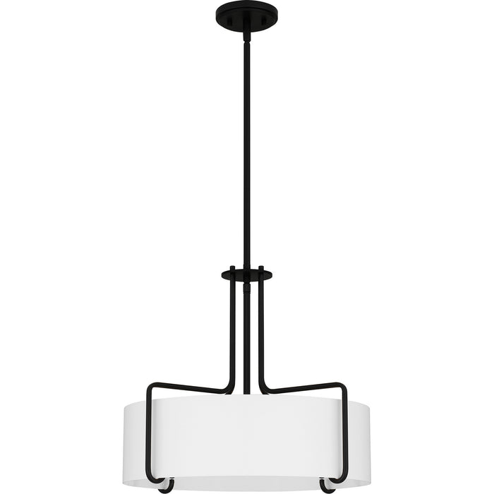 Quoizel QP5596MBK Four Light Pendant, Matte Black