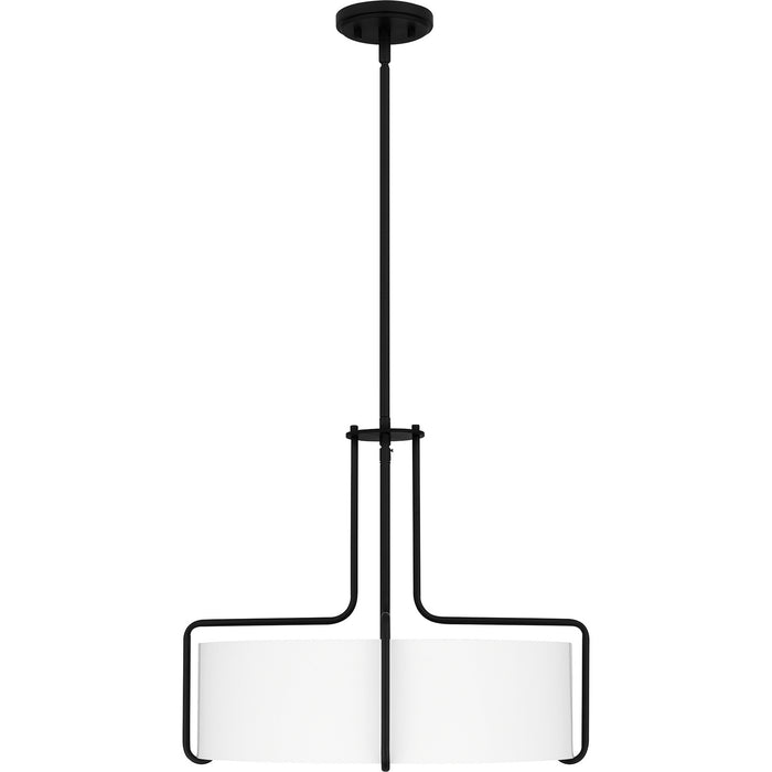 Quoizel QP5596MBK Four Light Pendant, Matte Black