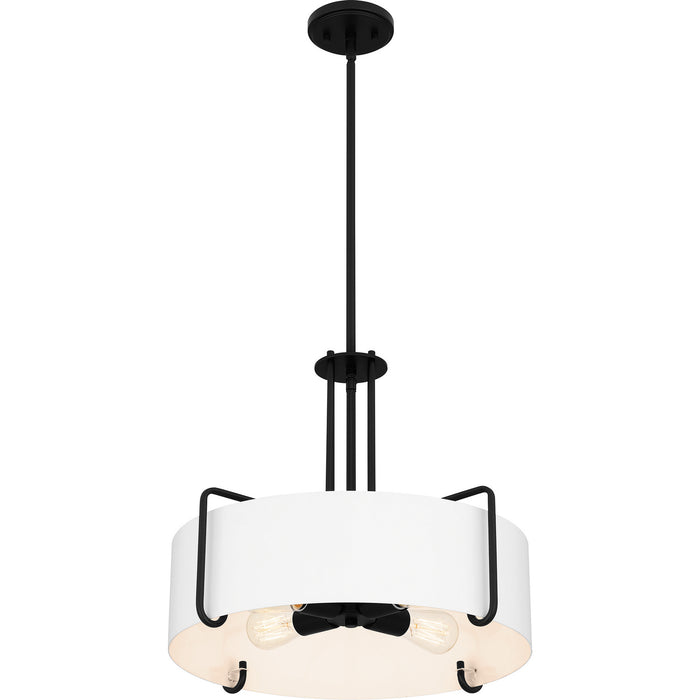 Quoizel QP5596MBK Four Light Pendant, Matte Black
