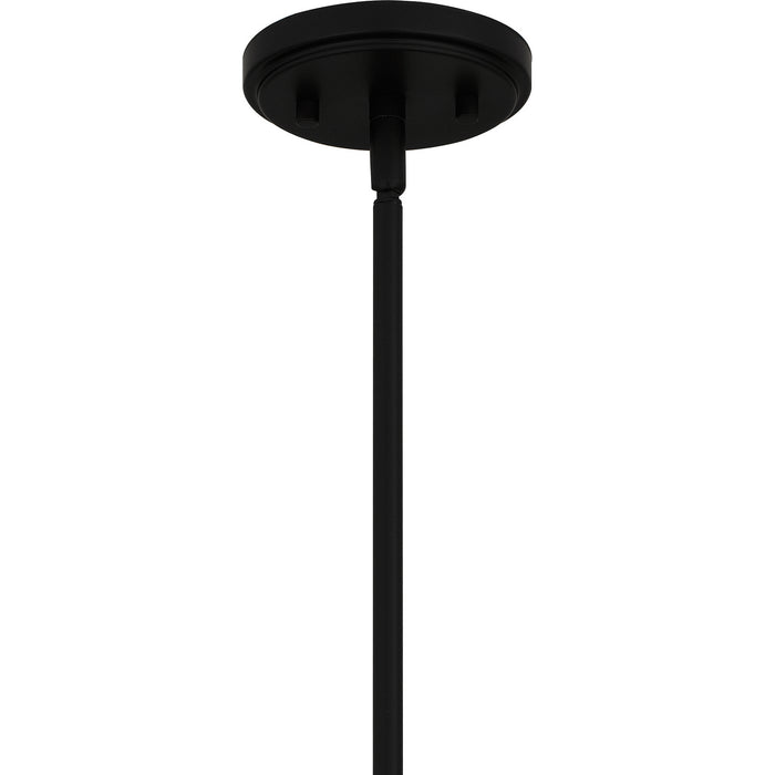 Quoizel QP5596MBK Four Light Pendant, Matte Black