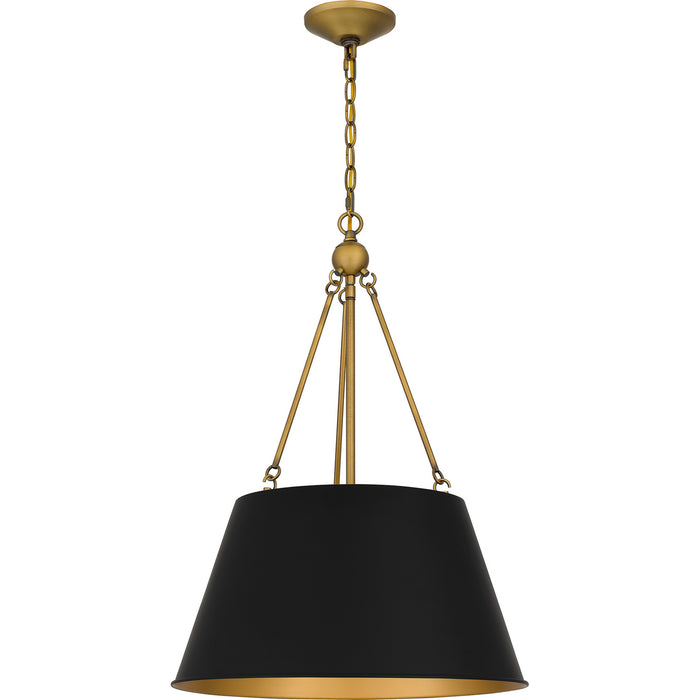 Quoizel QP5597MBK Four Light Pendant, Matte Black