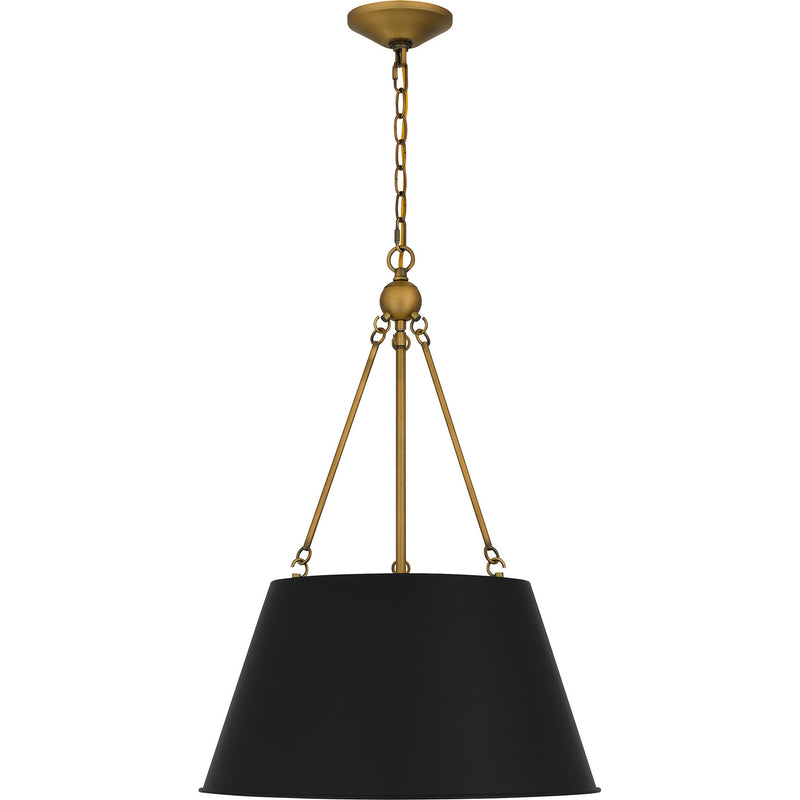 Quoizel QP5597MBK Four Light Pendant, Matte Black