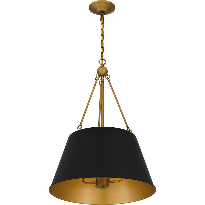 Quoizel QP5597MBK Four Light Pendant, Matte Black