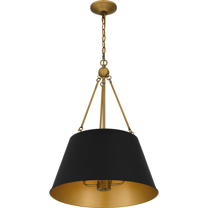 Quoizel QP5597MBK Four Light Pendant, Matte Black