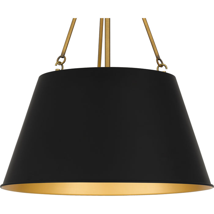 Quoizel QP5597MBK Four Light Pendant, Matte Black