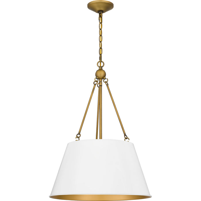 Quoizel QP5597W Four Light Pendant, Matte White