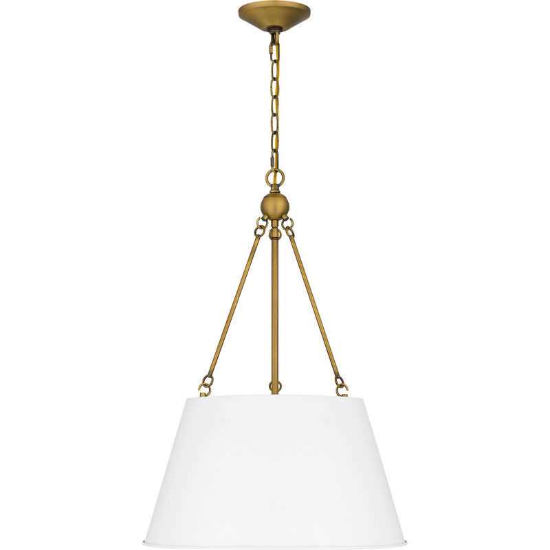 Quoizel QP5597W Four Light Pendant, Matte White