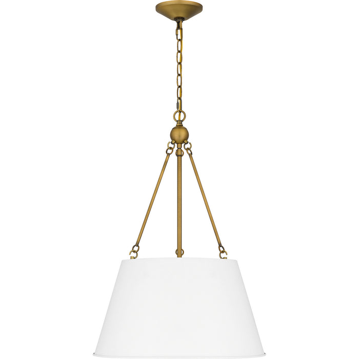 Quoizel QP5597W Four Light Pendant, Matte White