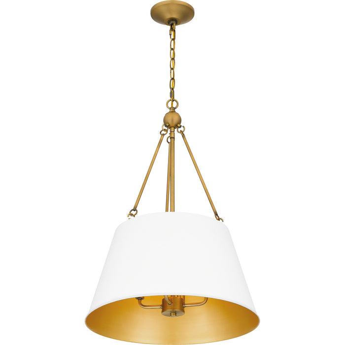 Quoizel QP5597W Four Light Pendant, Matte White