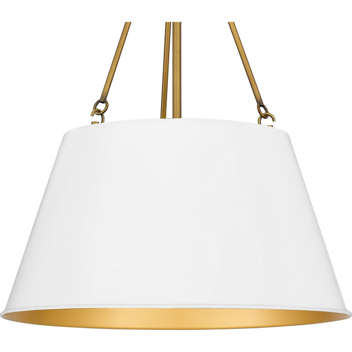 Quoizel QP5597W Four Light Pendant, Matte White