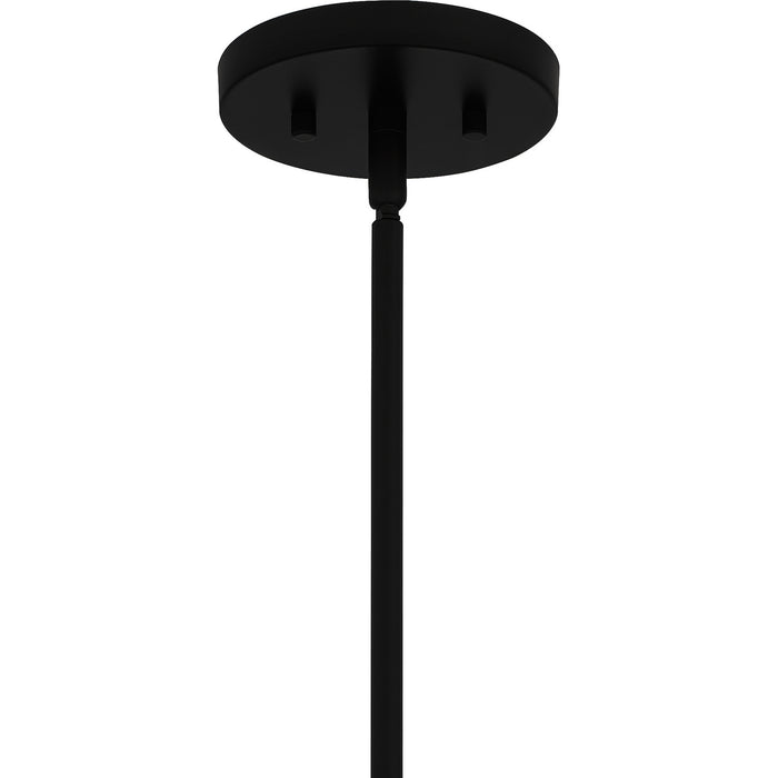 Quoizel QP5600MBK Four Light Pendant, Matte Black