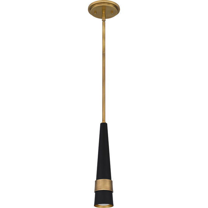 Quoizel QPP5579WS LED Mini Pendant, Weathered Brass
