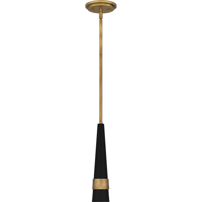Quoizel QPP5579WS LED Mini Pendant, Weathered Brass