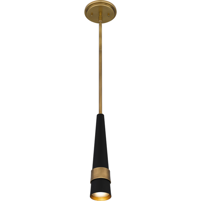 Quoizel QPP5579WS LED Mini Pendant, Weathered Brass