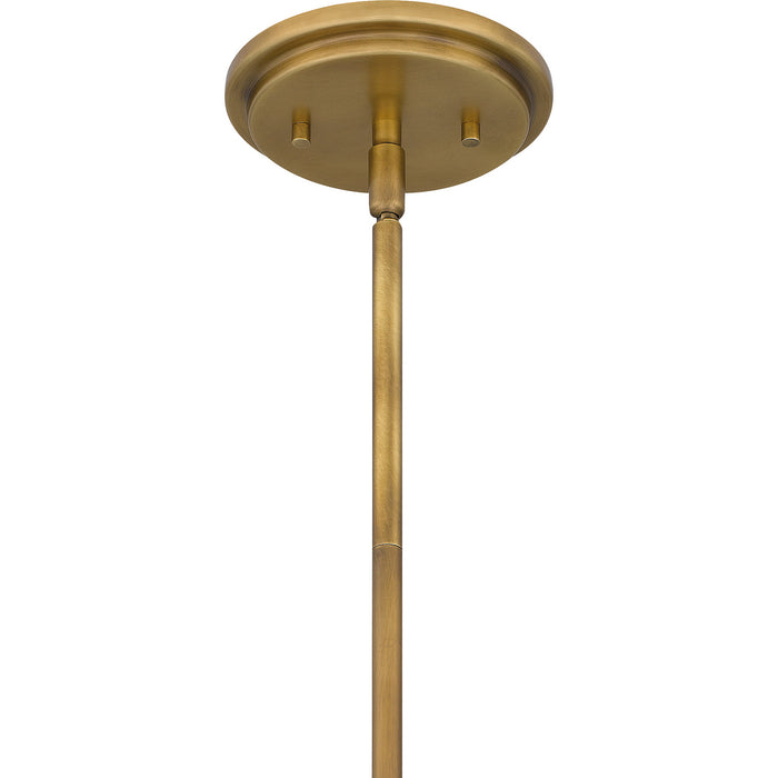 Quoizel QPP5579WS LED Mini Pendant, Weathered Brass
