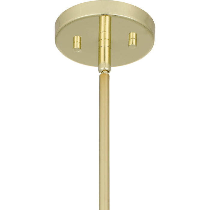 Quoizel QPP5593B One Light Mini Pendant, Polished Brass