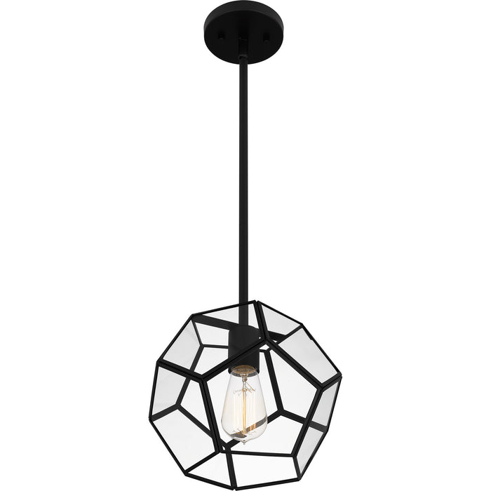 Quoizel QPP5593MBK One Light Mini Pendant, Matte Black