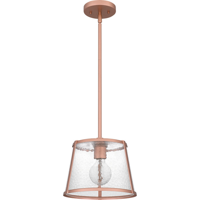 Quoizel QPP5612MRG One Light Mini Pendant, Matte Rose Gold