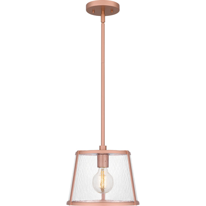 Quoizel QPP5612MRG One Light Mini Pendant, Matte Rose Gold