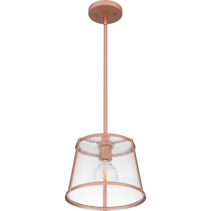 Quoizel QPP5612MRG One Light Mini Pendant, Matte Rose Gold