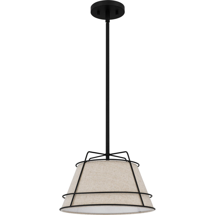 Quoizel QPP5629MBK One Light Mini Pendant, Matte Black