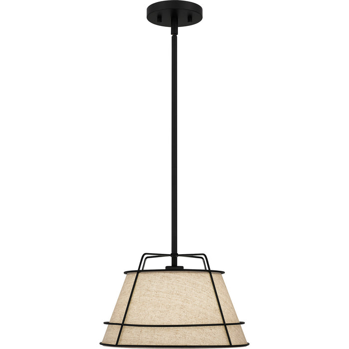 Quoizel QPP5629MBK One Light Mini Pendant, Matte Black