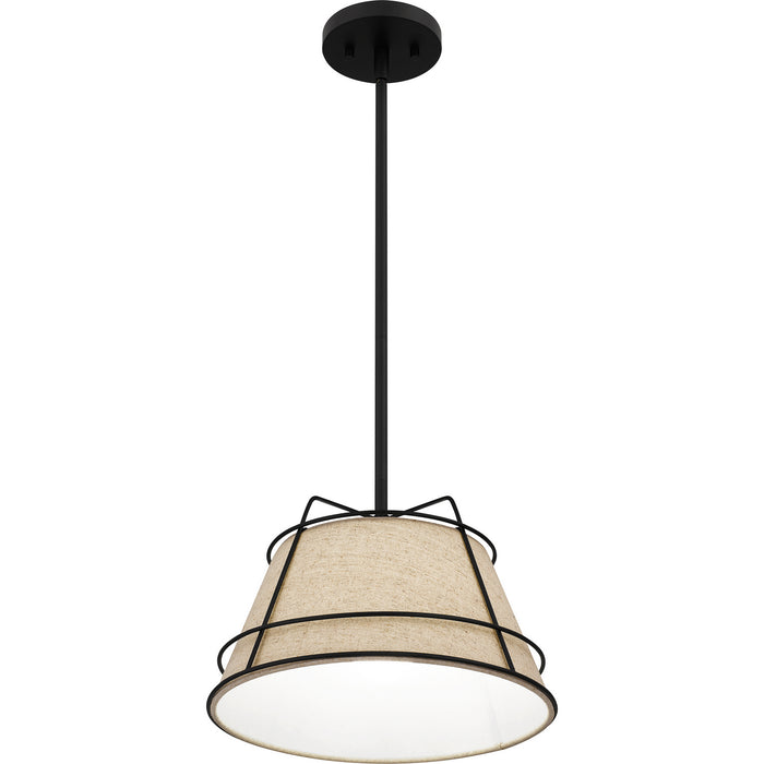 Quoizel QPP5629MBK One Light Mini Pendant, Matte Black