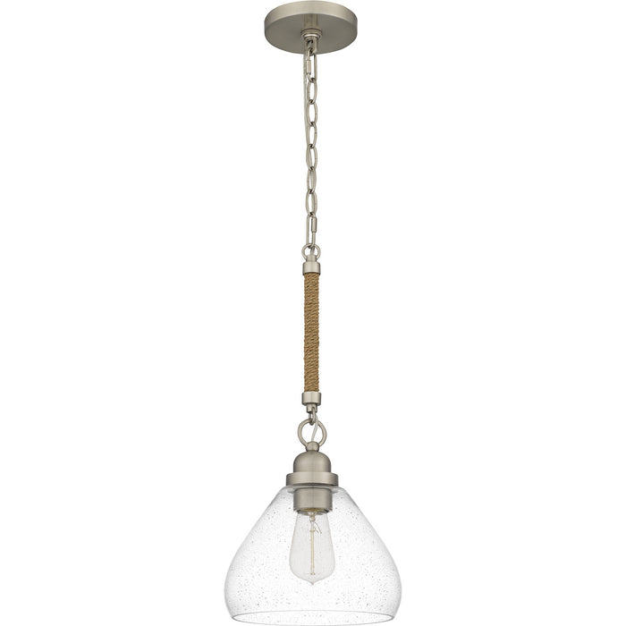 Quoizel QPP5635BN One Light Mini Pendant, Brushed Nickel