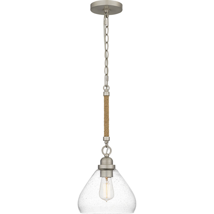 Quoizel QPP5635BN One Light Mini Pendant, Brushed Nickel