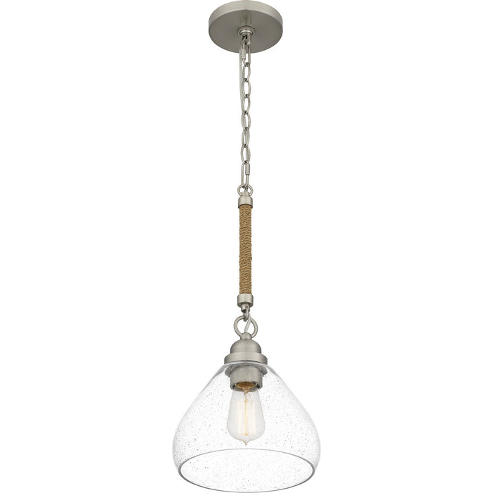Quoizel QPP5635BN One Light Mini Pendant, Brushed Nickel
