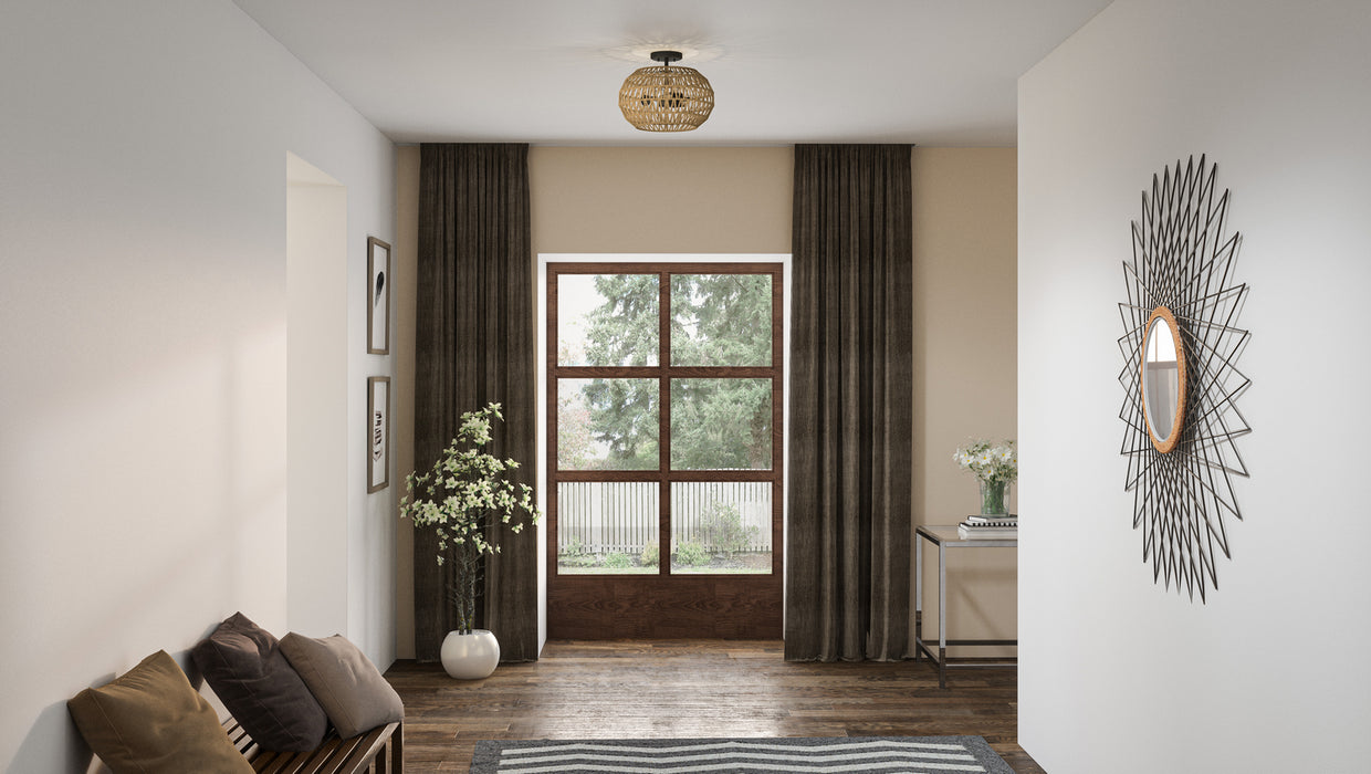 Quoizel QSF4034PN Three Light Semi Flush Mount, Palladian Bronze