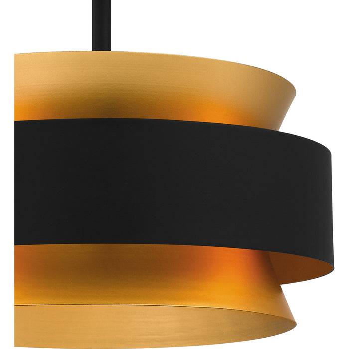 Quoizel QSF5570EK Three Light Semi Flush Mount, Earth Black