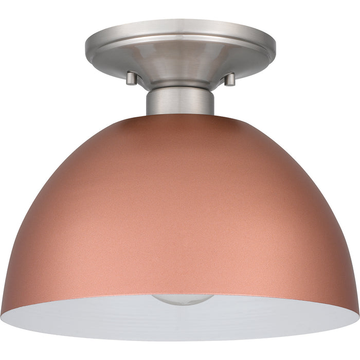 Quoizel QSF5575MRG One Light Semi Flush Mount, Matte Rose Gold