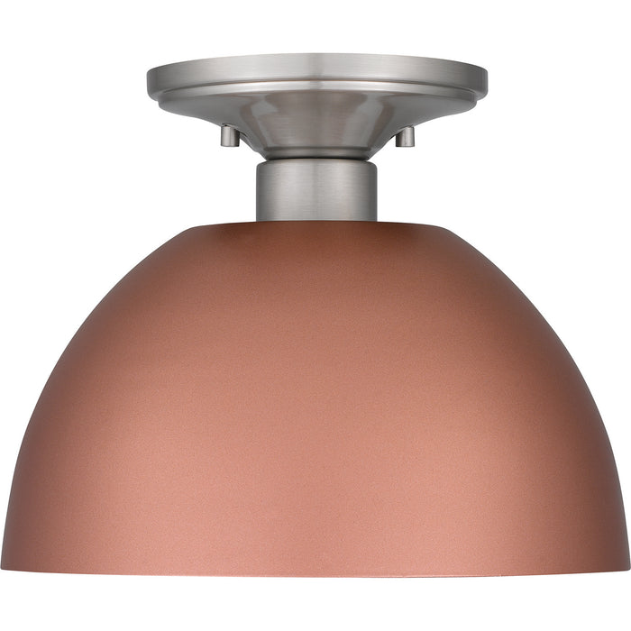 Quoizel QSF5575MRG One Light Semi Flush Mount, Matte Rose Gold