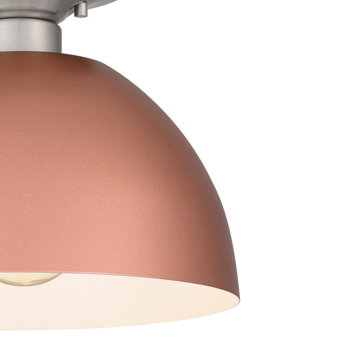 Quoizel QSF5575MRG One Light Semi Flush Mount, Matte Rose Gold