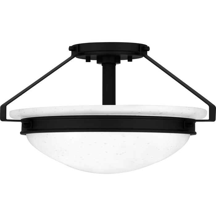 Quoizel QSF5581MBK Two Light Semi Flush Mount, Matte Black