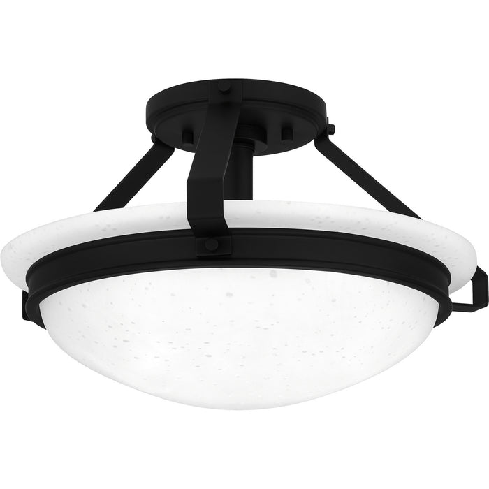 Quoizel QSF5581MBK Two Light Semi Flush Mount, Matte Black