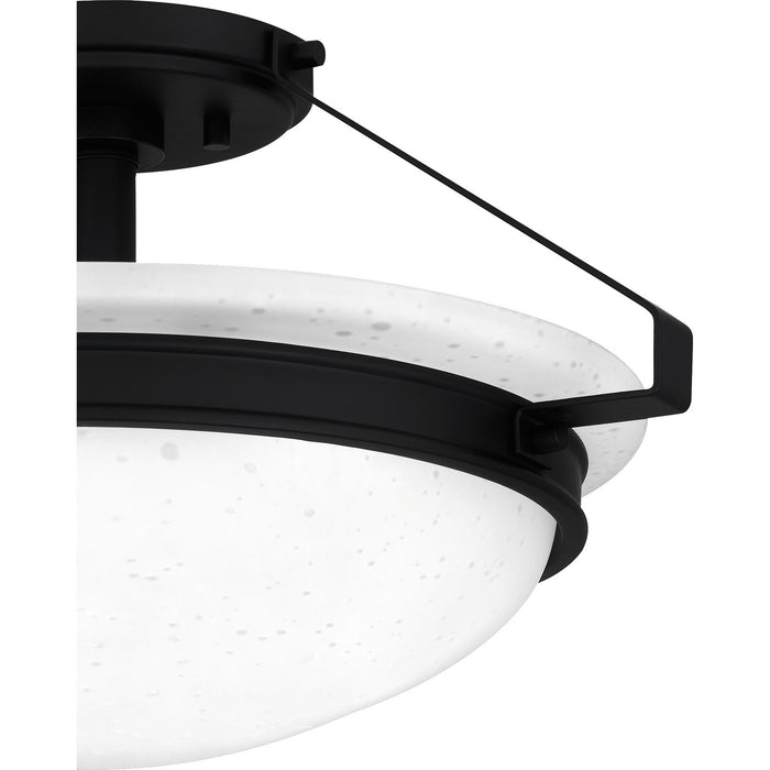 Quoizel QSF5581MBK Two Light Semi Flush Mount, Matte Black
